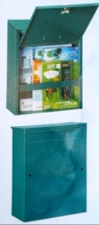 poštovní schránka TIVOLI - zelená, zadní vhoz a otevřená